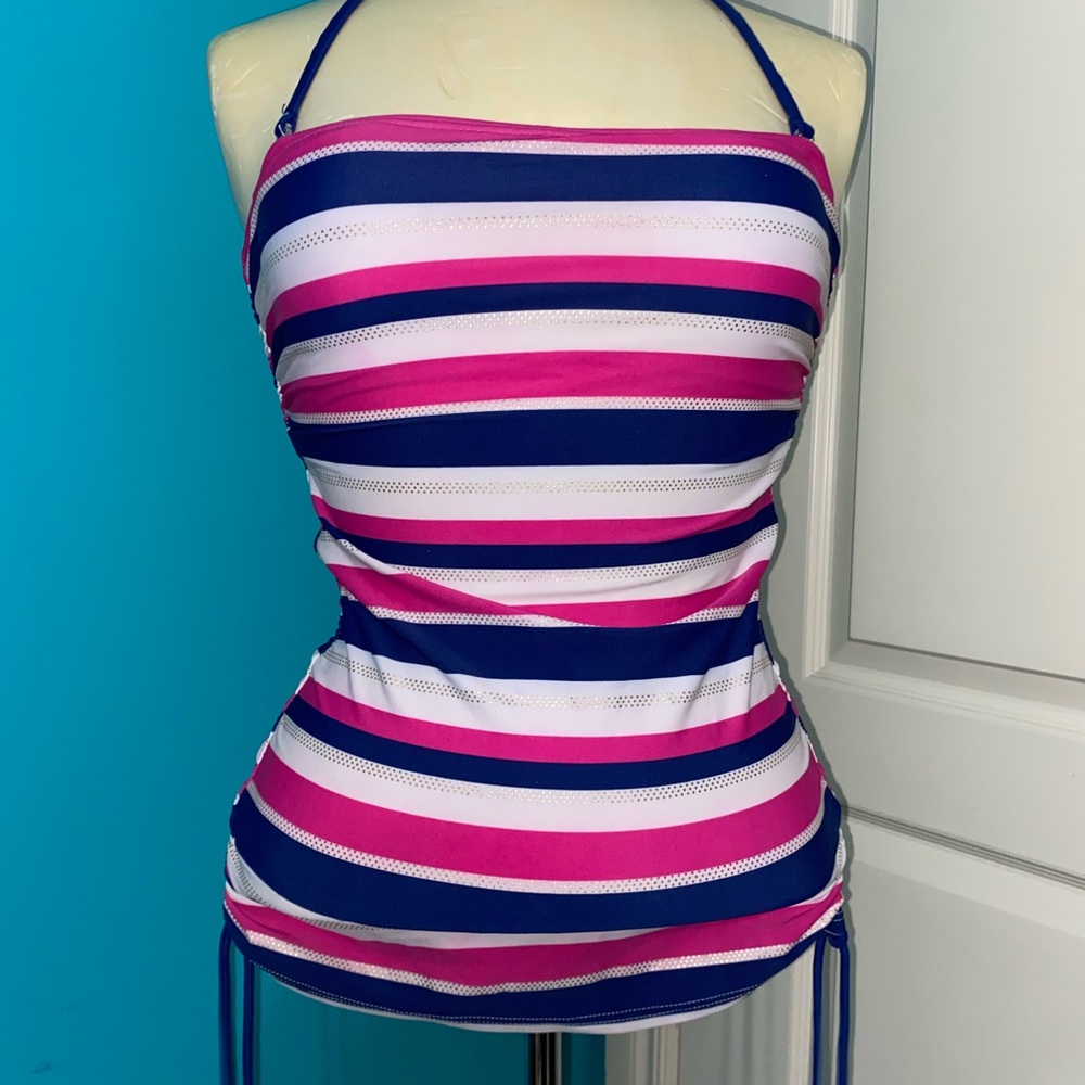 Striped swim top